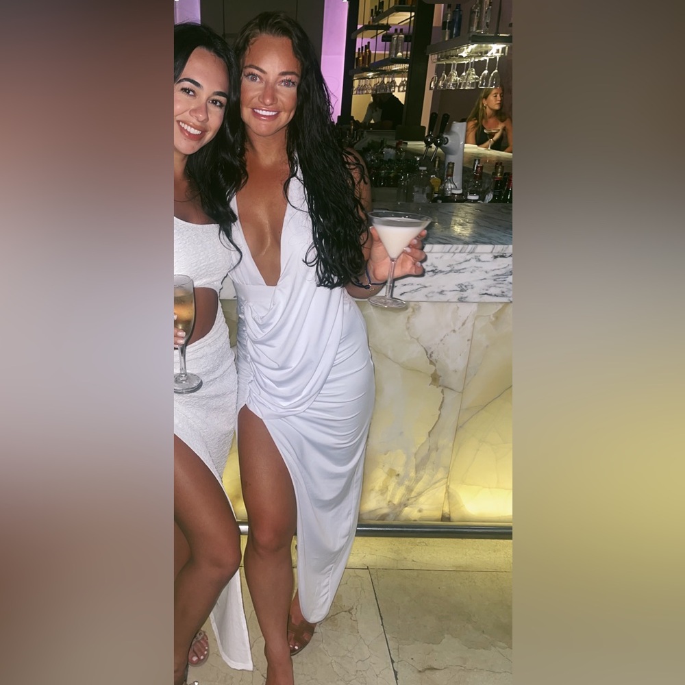 ‼️SOLD‼️ REVOLVE SUPERDOWN MIA DRAPE SLIT DRESS